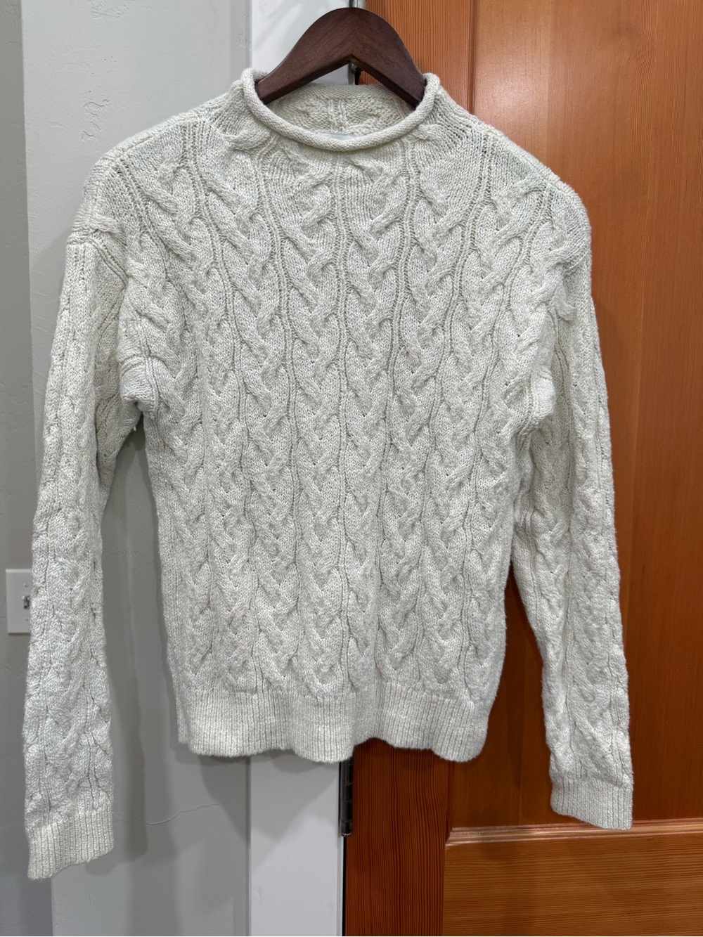 J. Crew Cream Cable Turtleneck Sweater